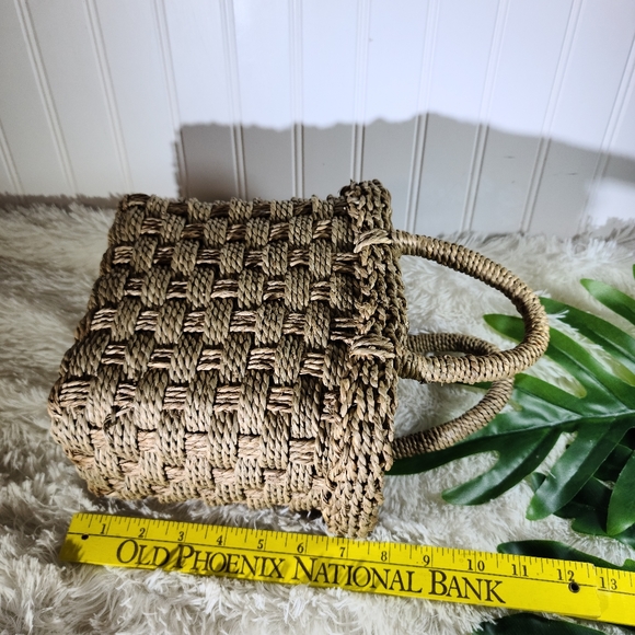 🌵Vintage Boho Wicker Tote Bag Storage Basket - Picture 2 of 4